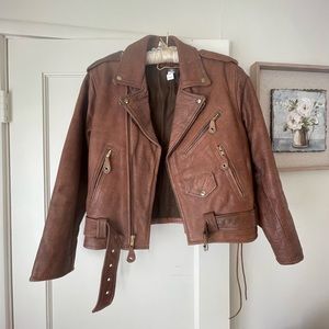 Genuine Leather by Manzoor Biker Jacket size 38